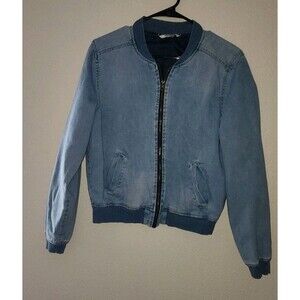 Highway Jeans Denim Women Bomber Jacket Size L